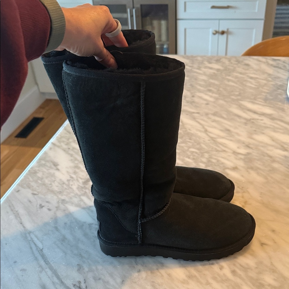 UGG Black Classic Tall Sheepskin Boots